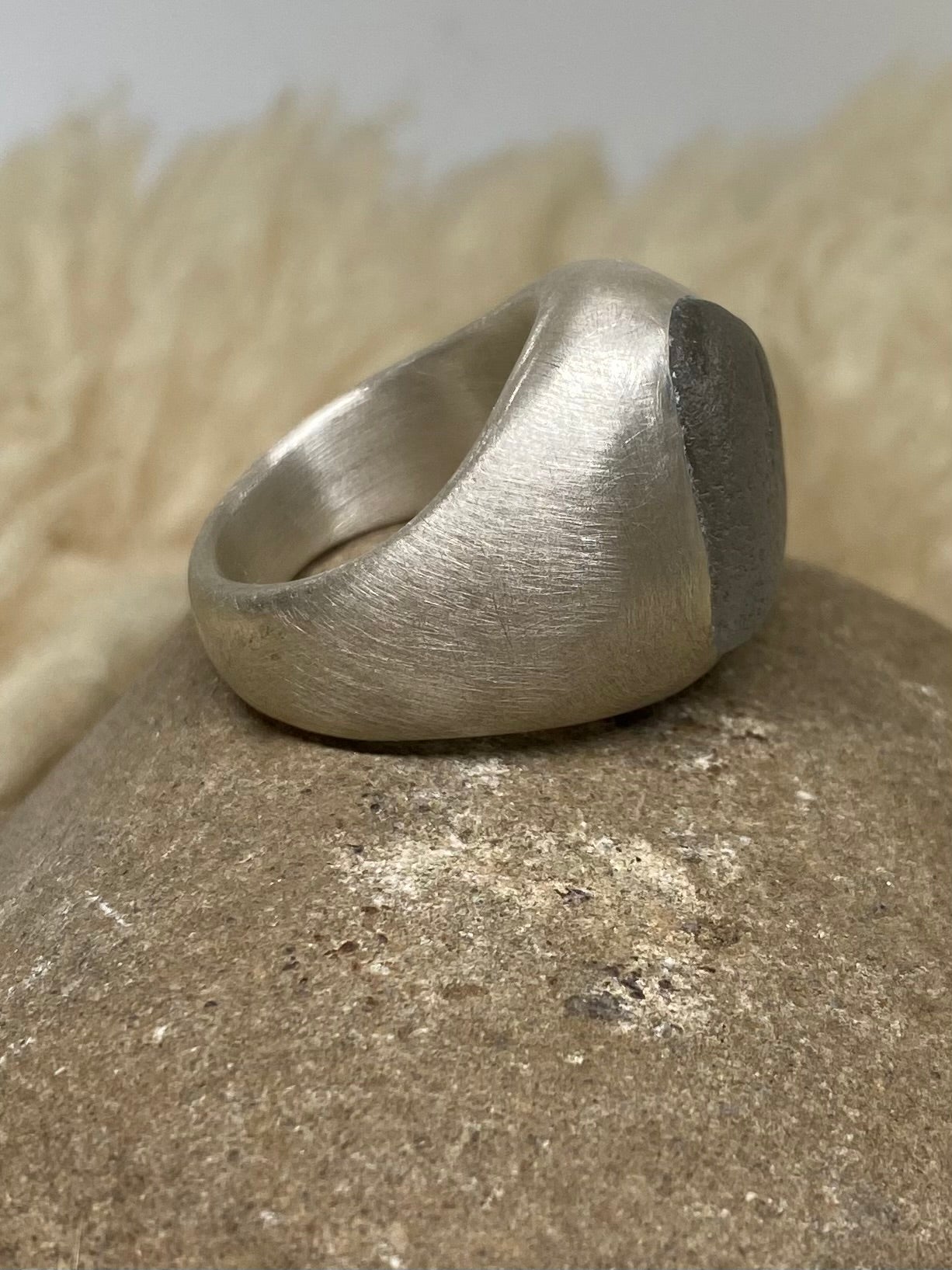 seaglass chunk ring
