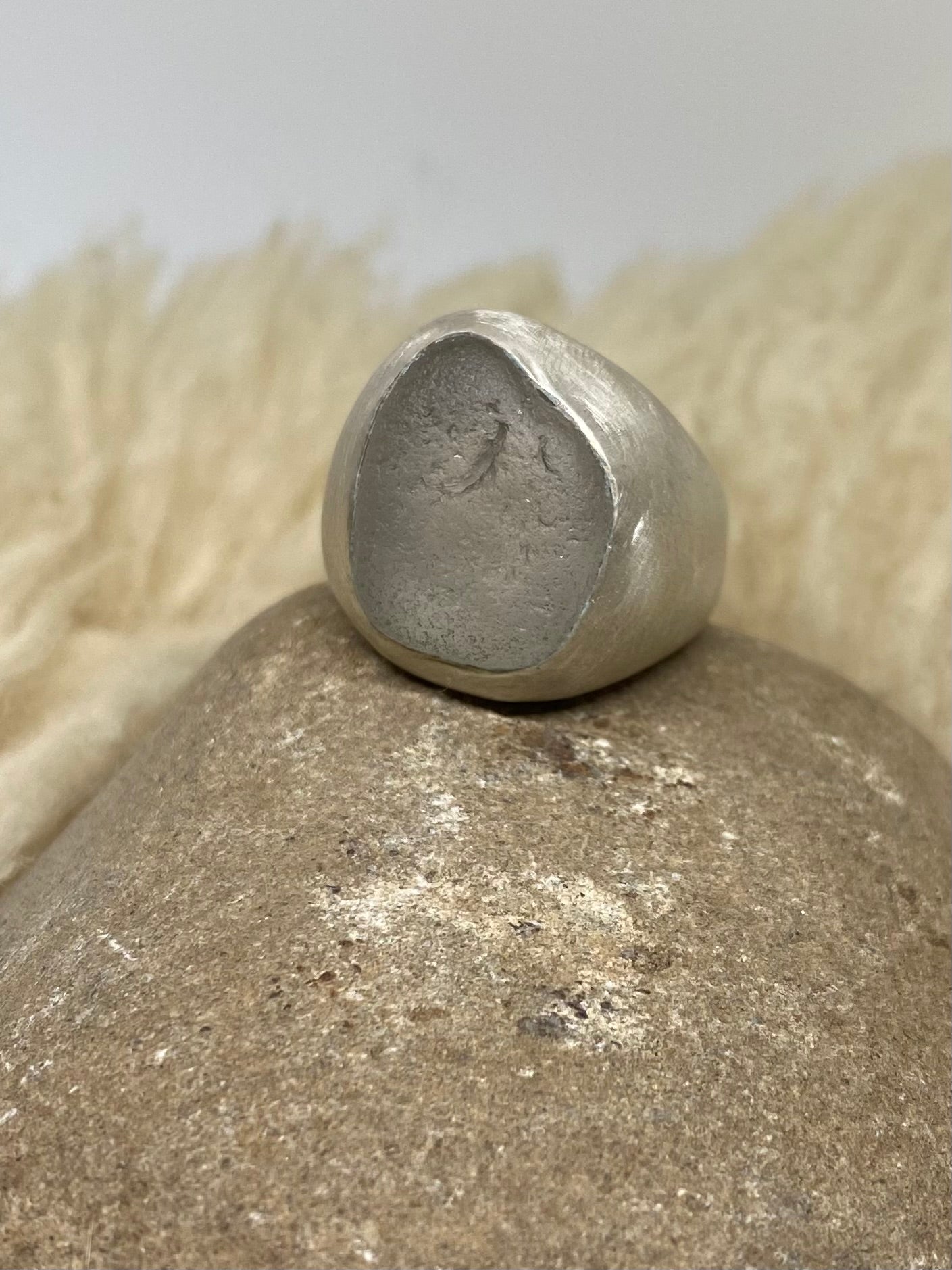 seaglass chunk ring
