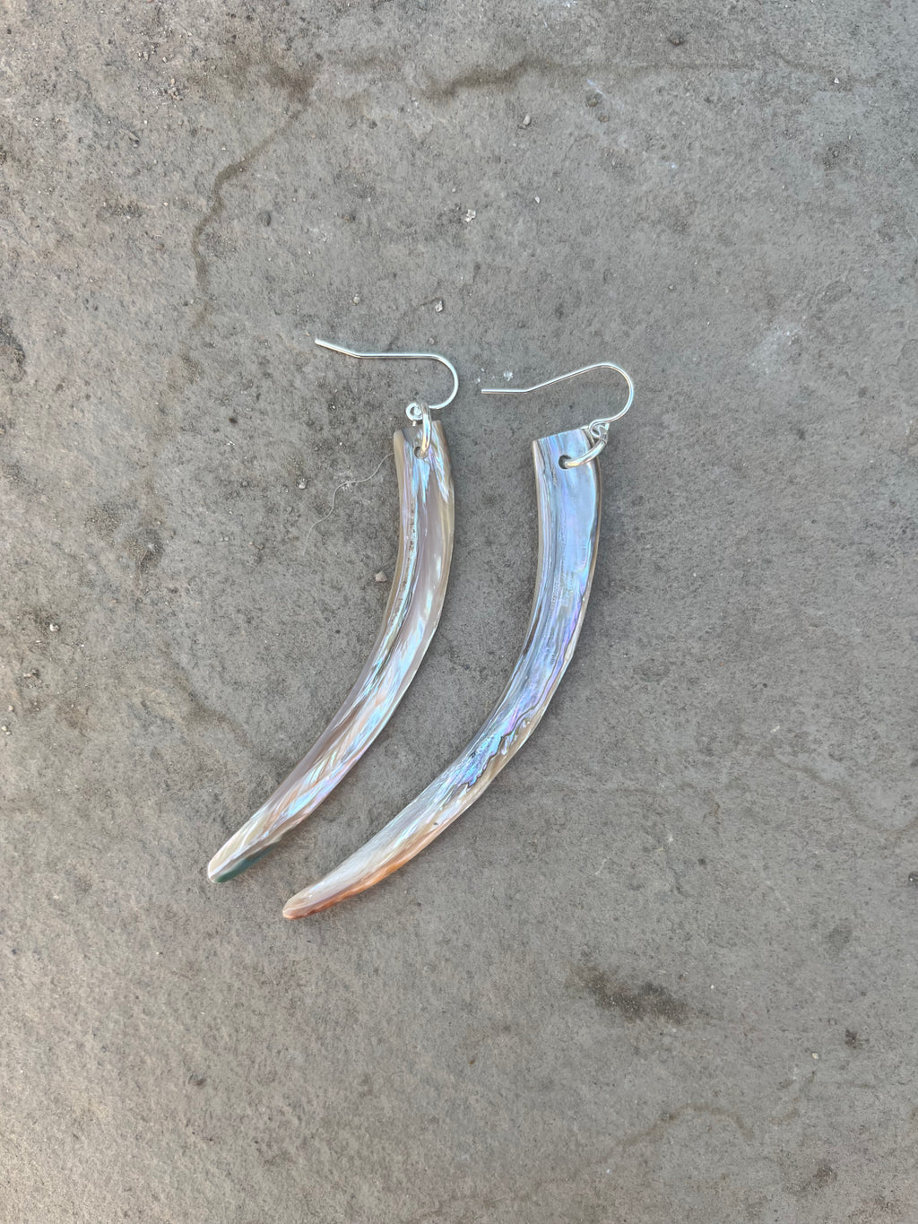 abalone tusk earring