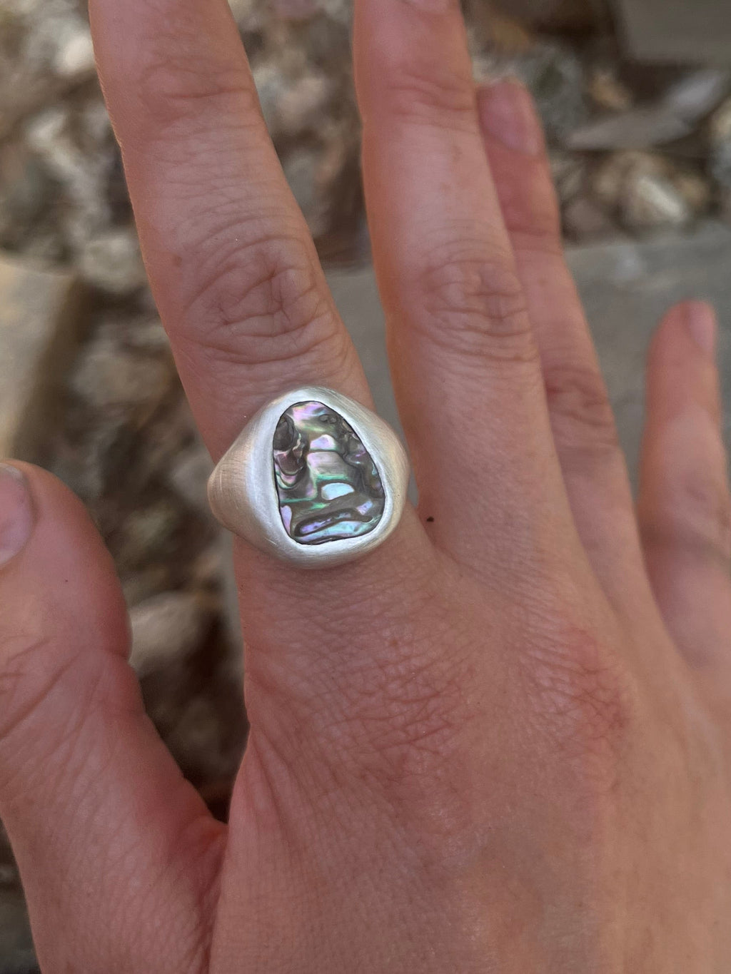 abalone ring~size 7.5