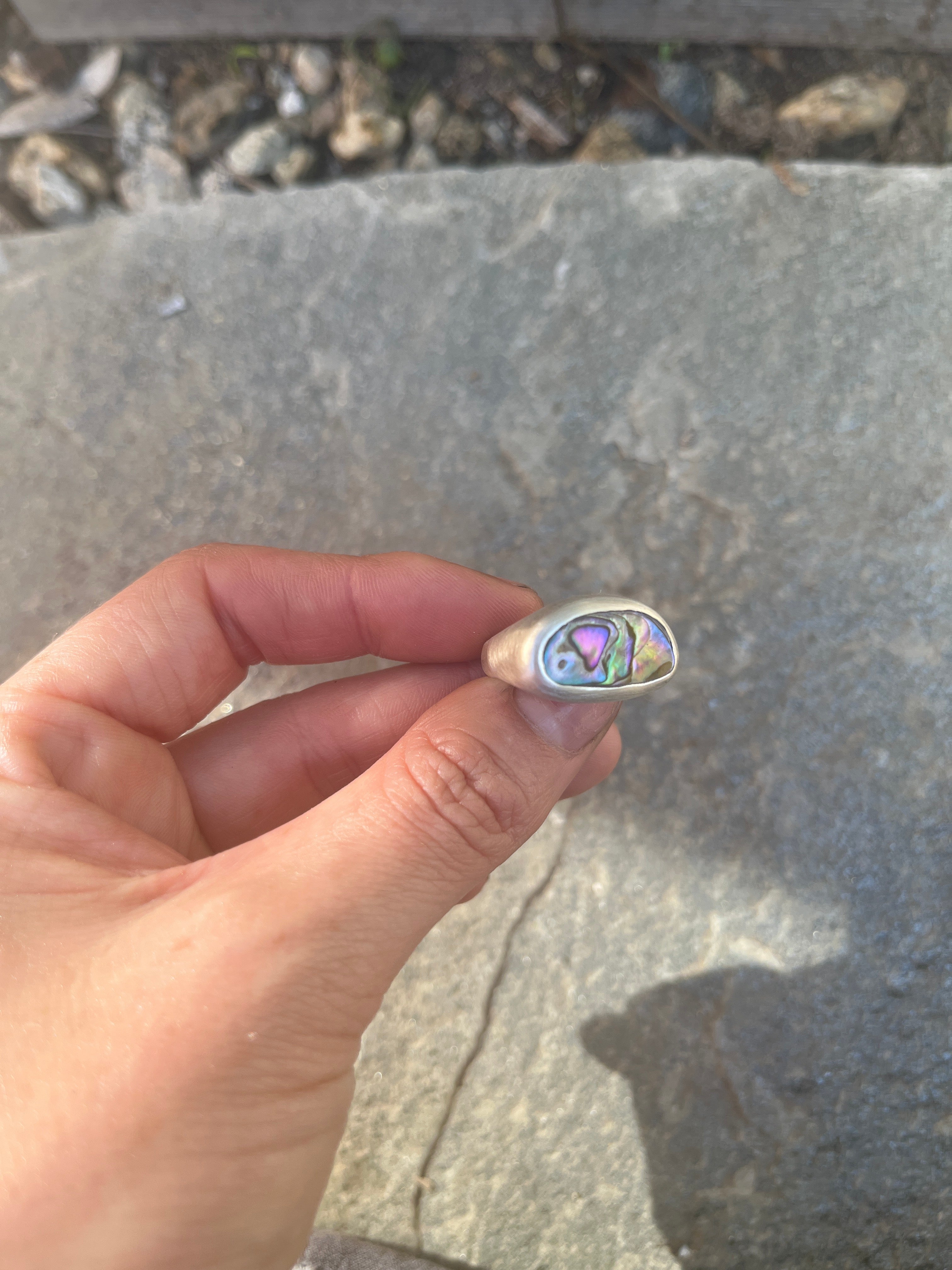 abalone ring~size 6.5
