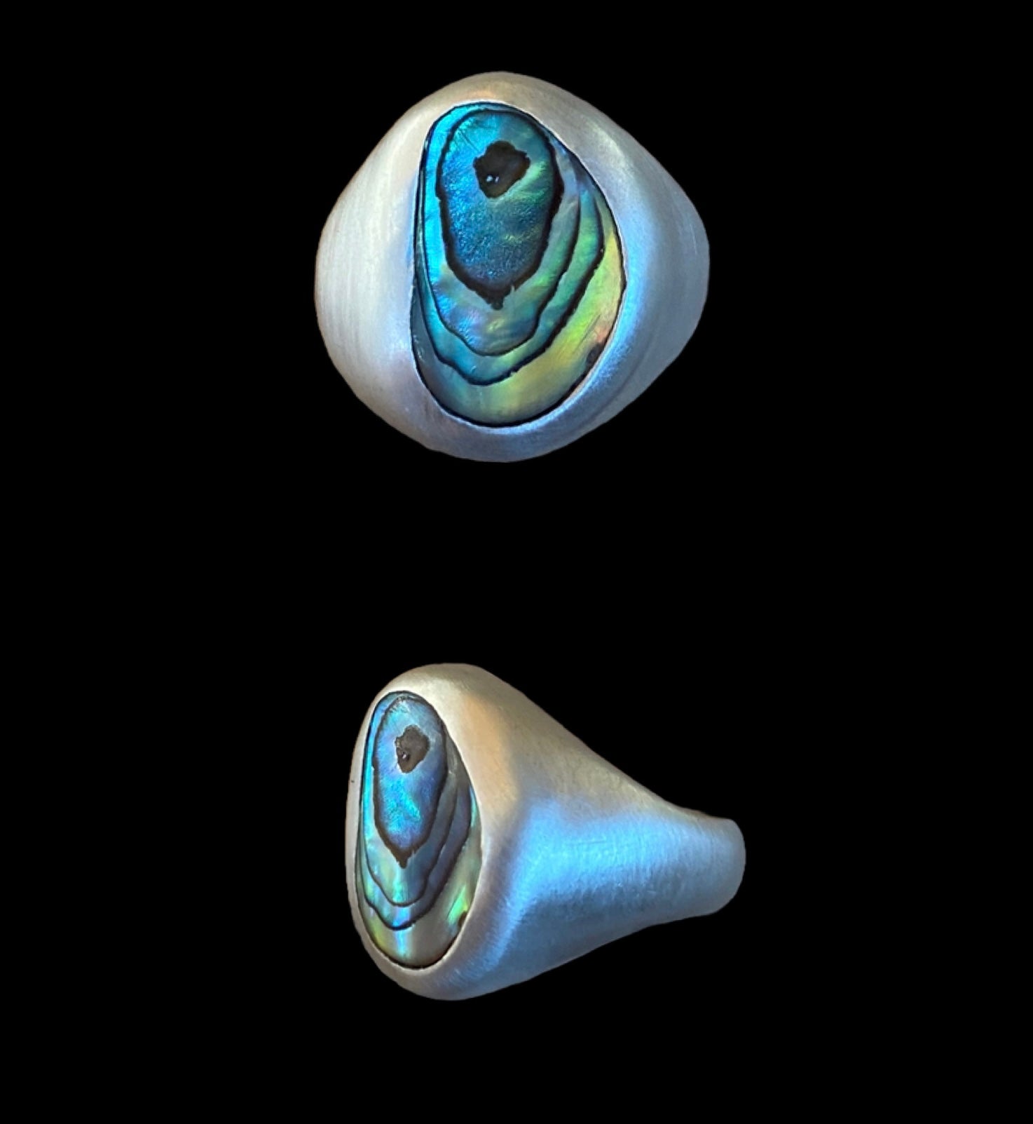 abalone moon pool ring-size 5.25