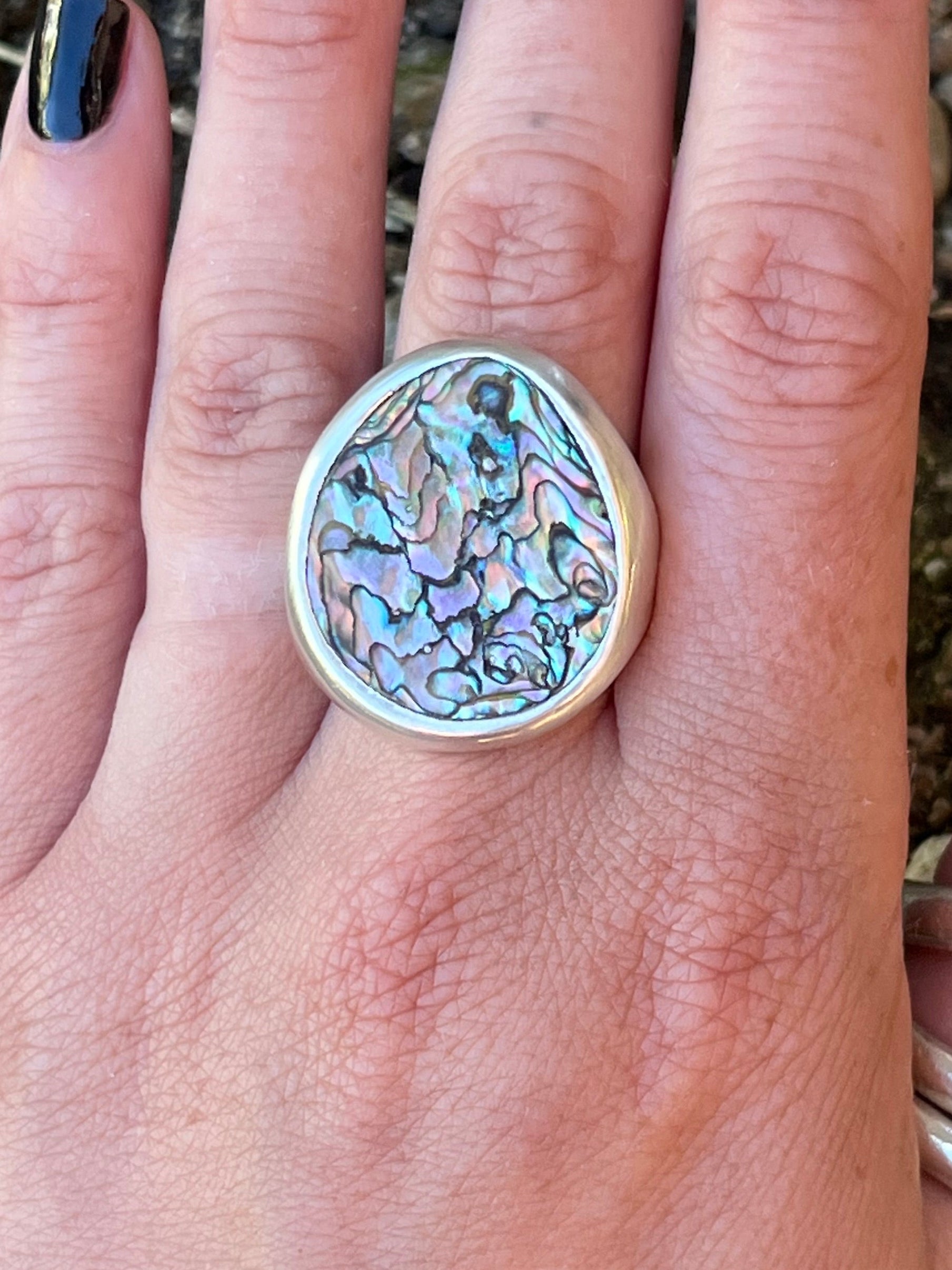abalone ring ~ size 7.5