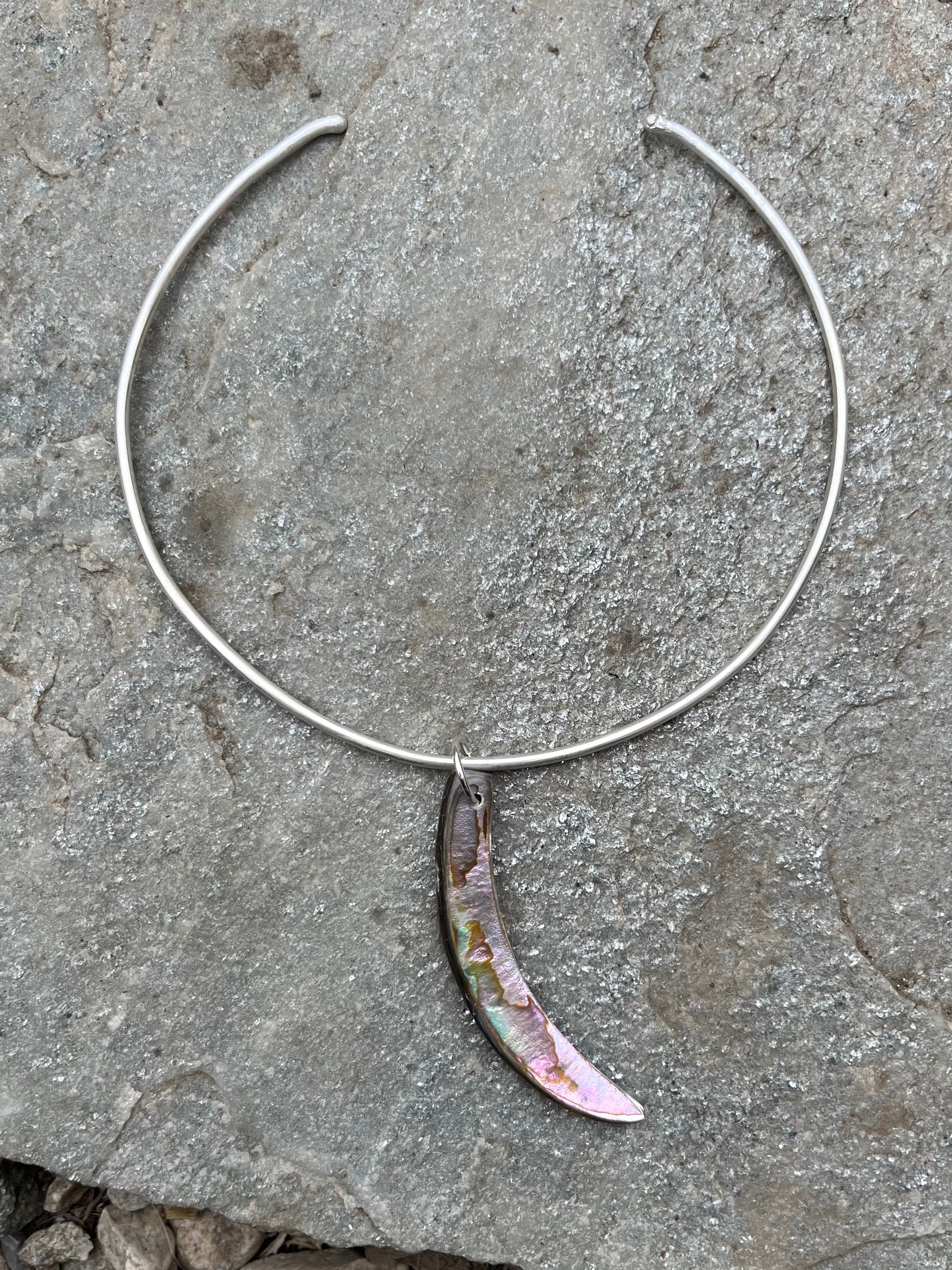 abalone tusk collar
