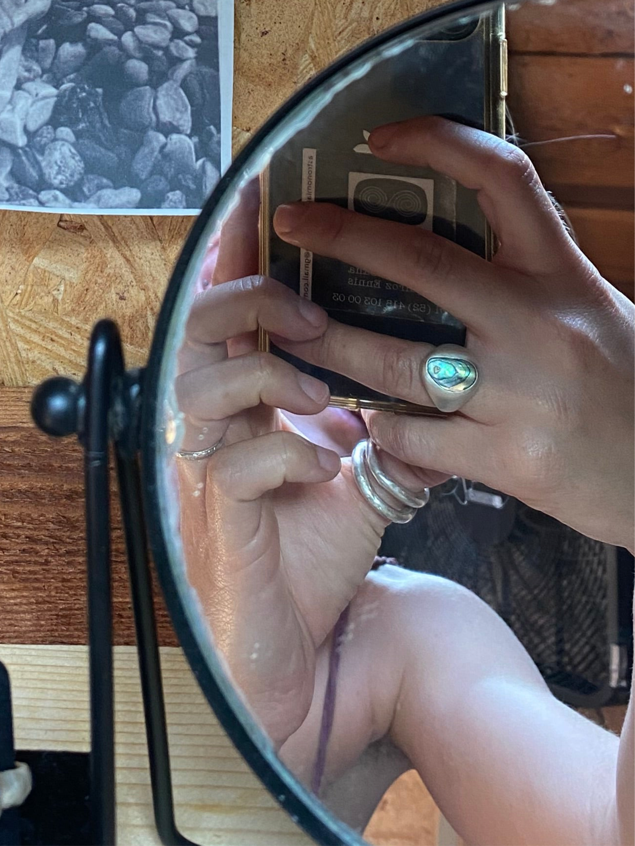 abalone moon pool ring-size 5.25