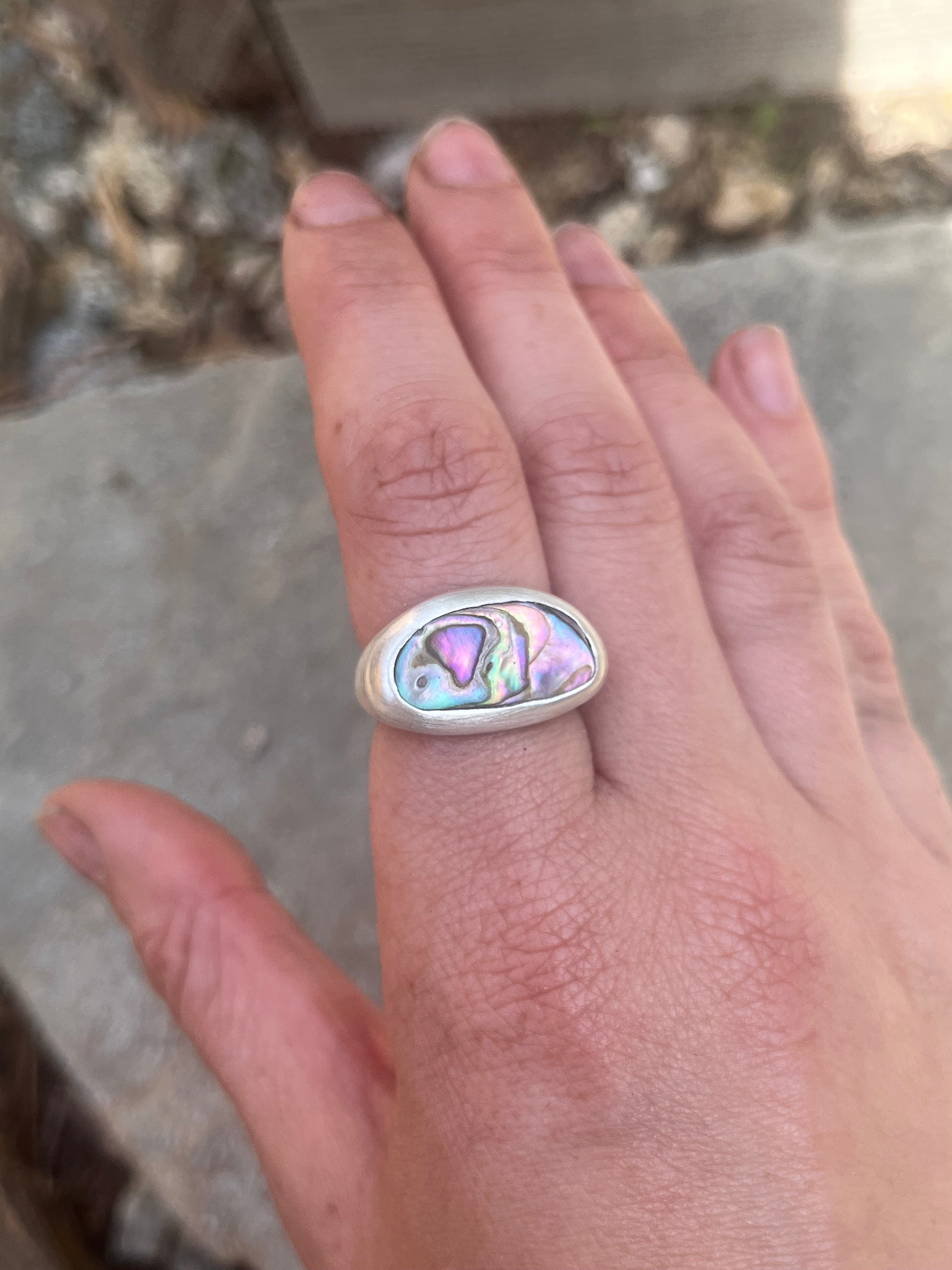 abalone ring~size 6.5
