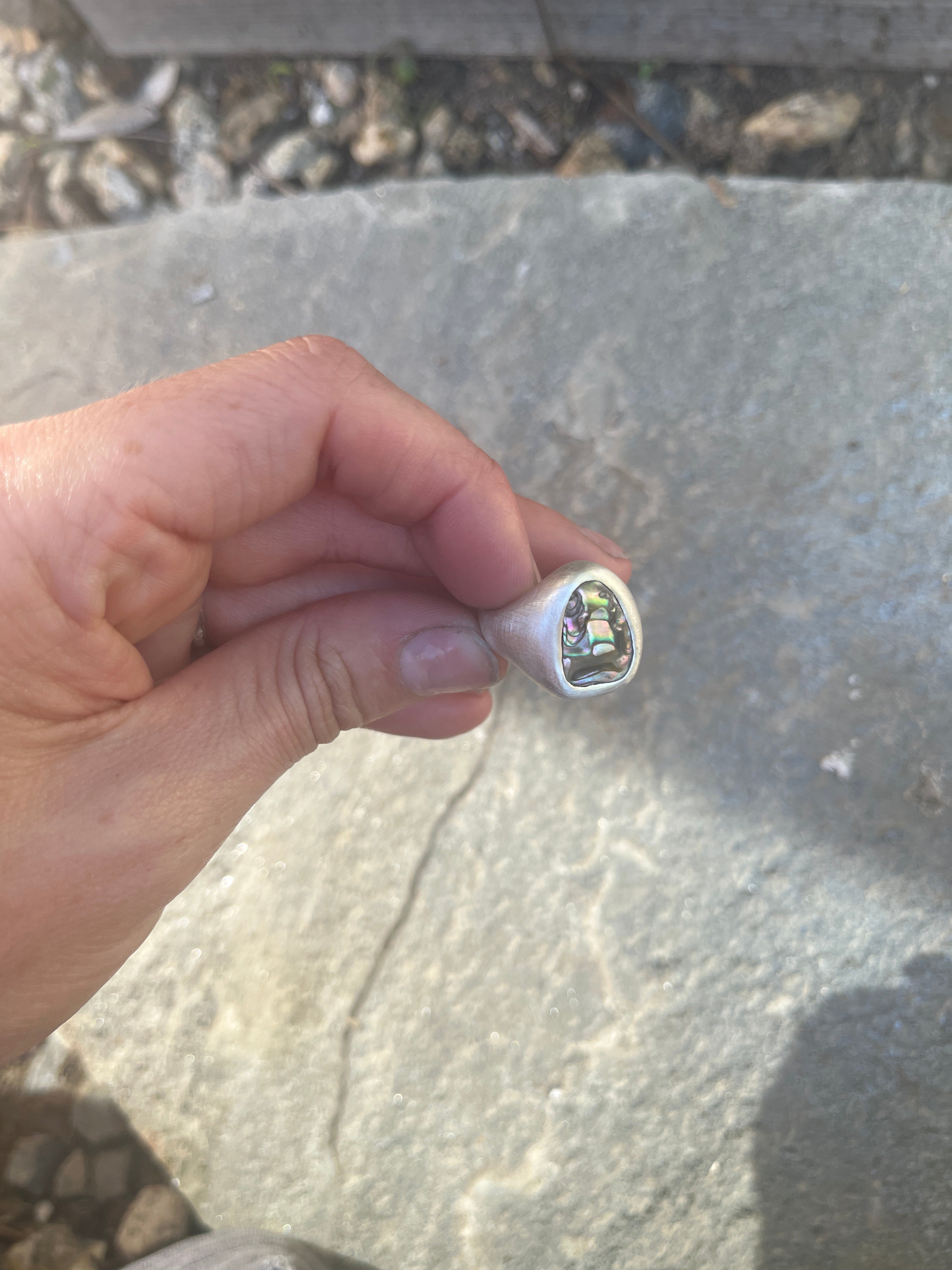 abalone ring~size 7.5