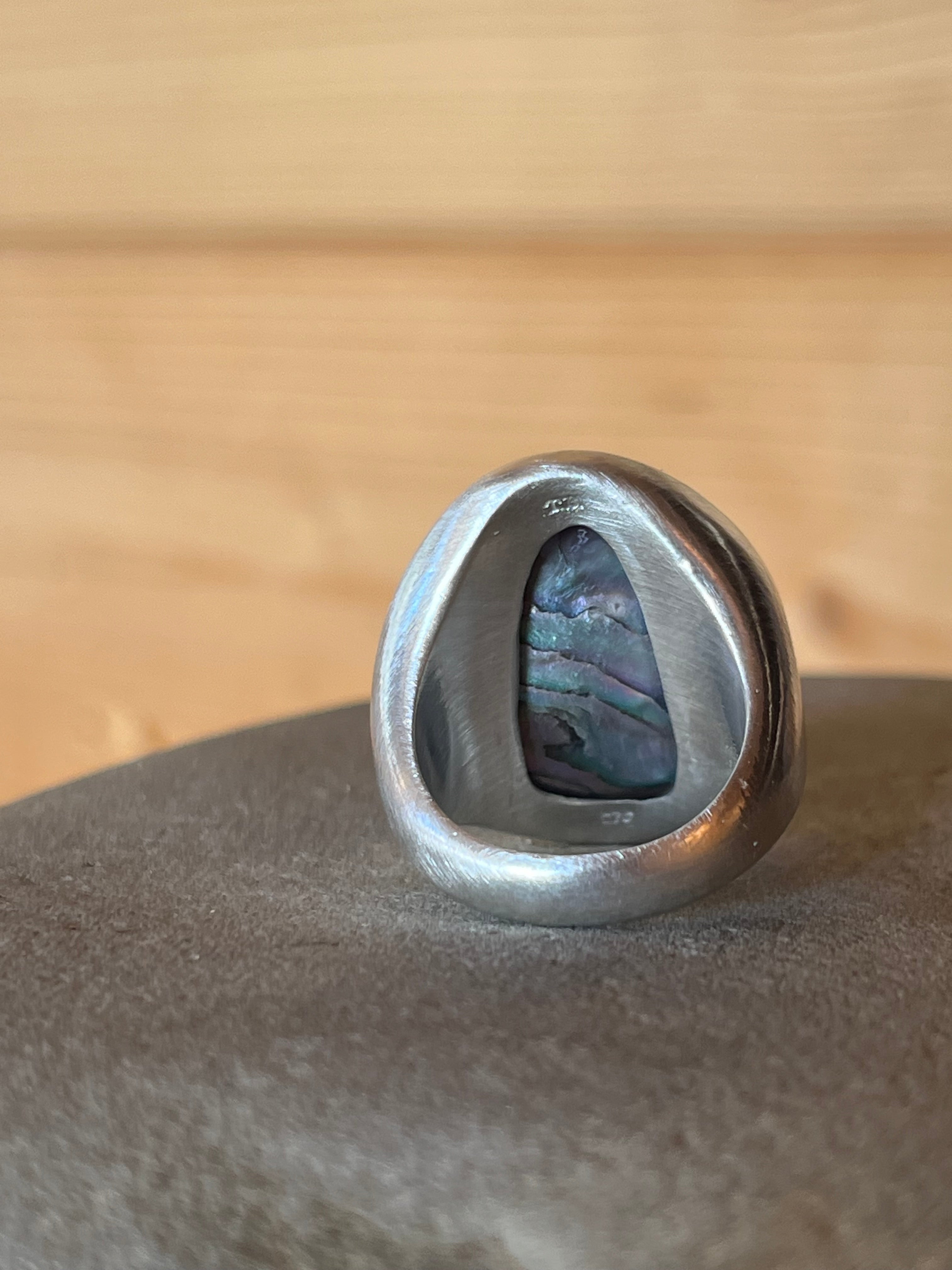 abalone ring ~ size 7.5