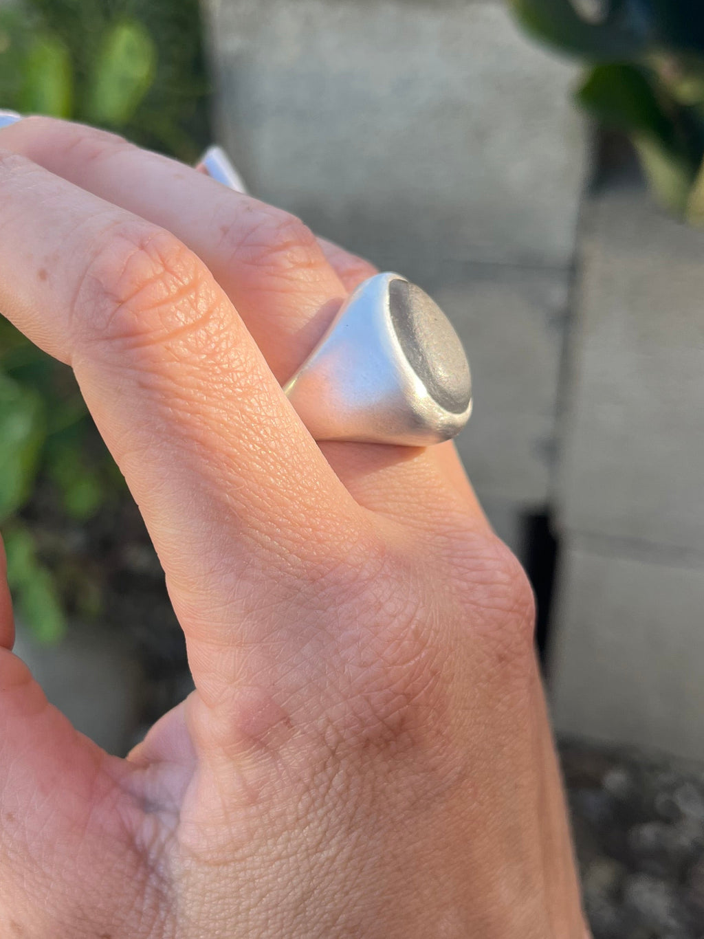 gray seaglass ring ~size 6
