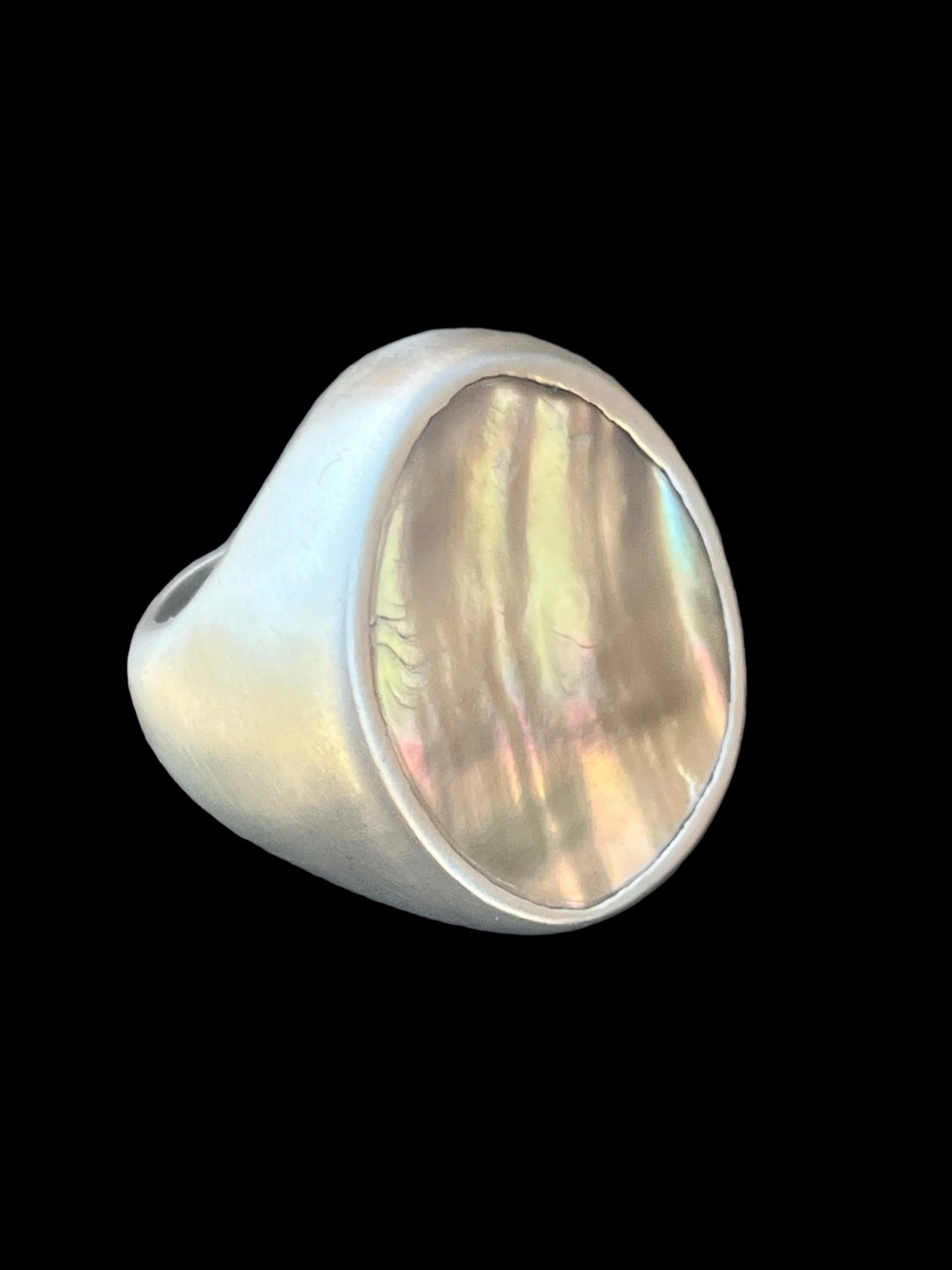 white abalone ring