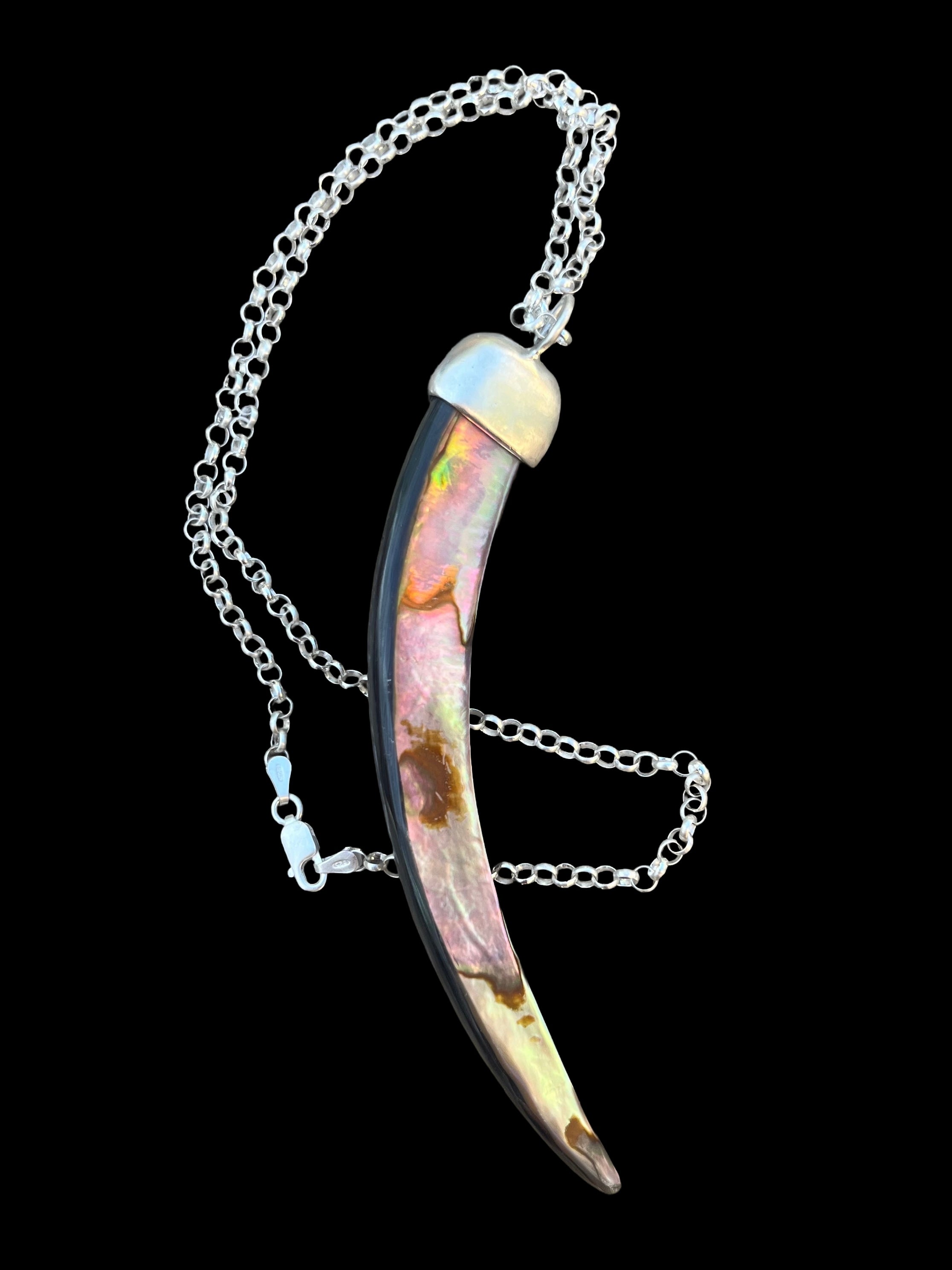 abalone tusk necklace