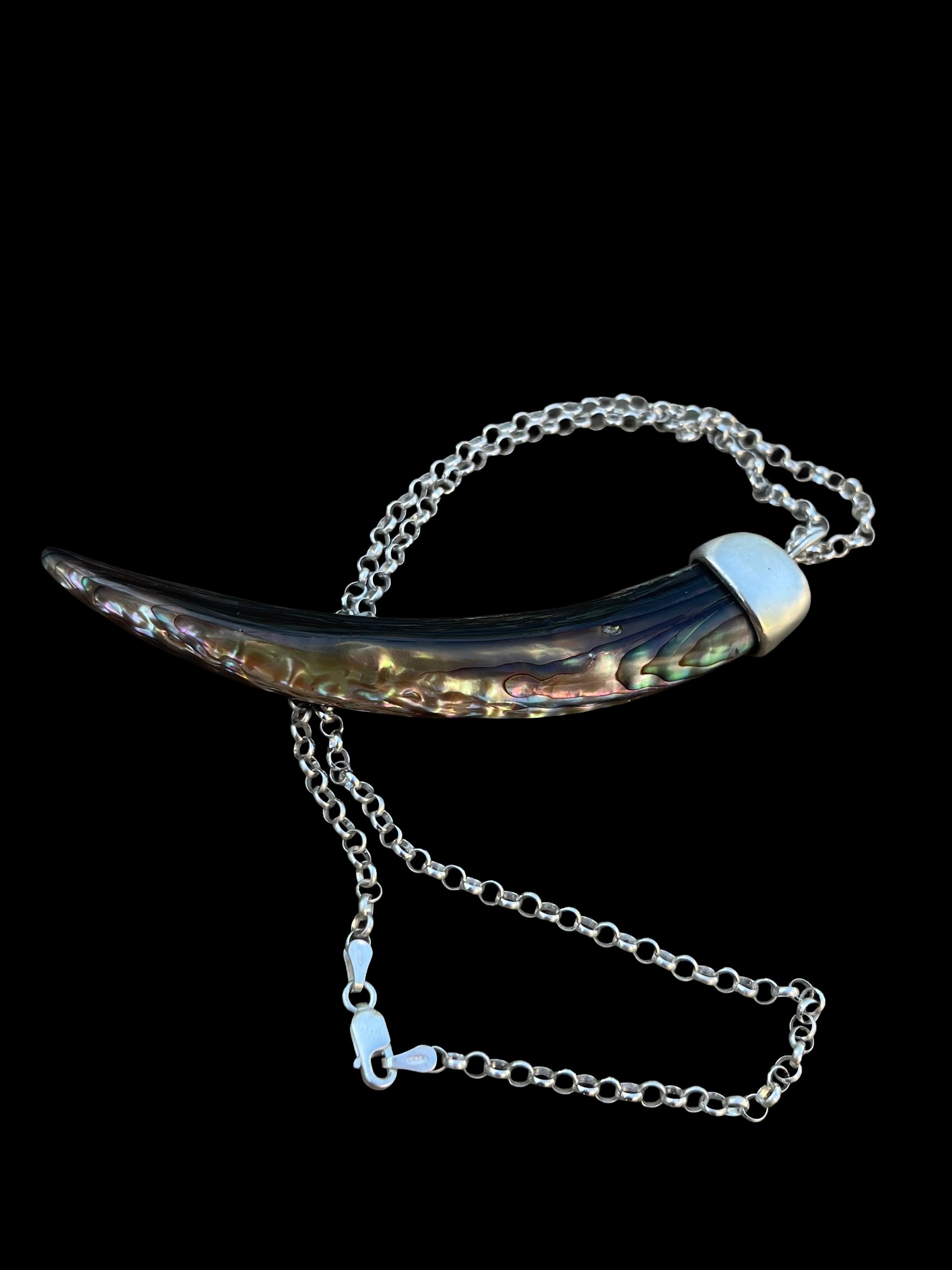 abalone tusk necklace