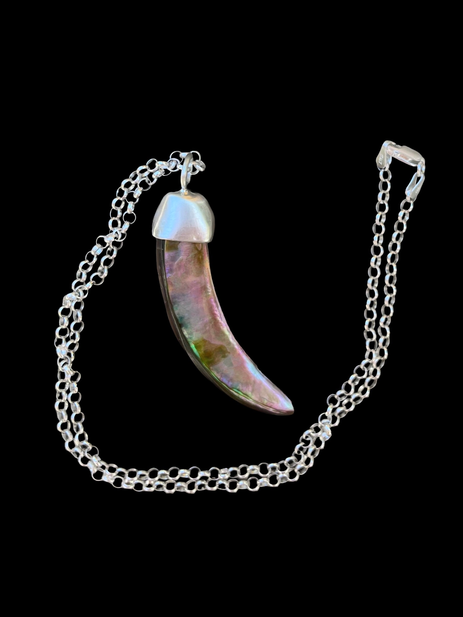 abalone tusk necklace
