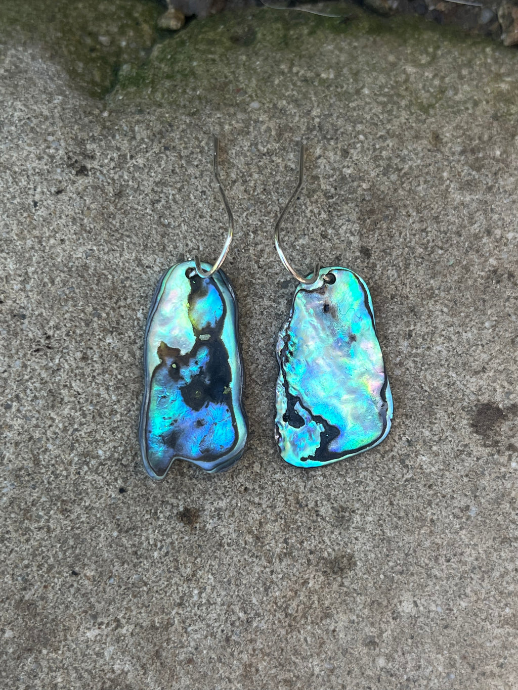 abalone chip earrings