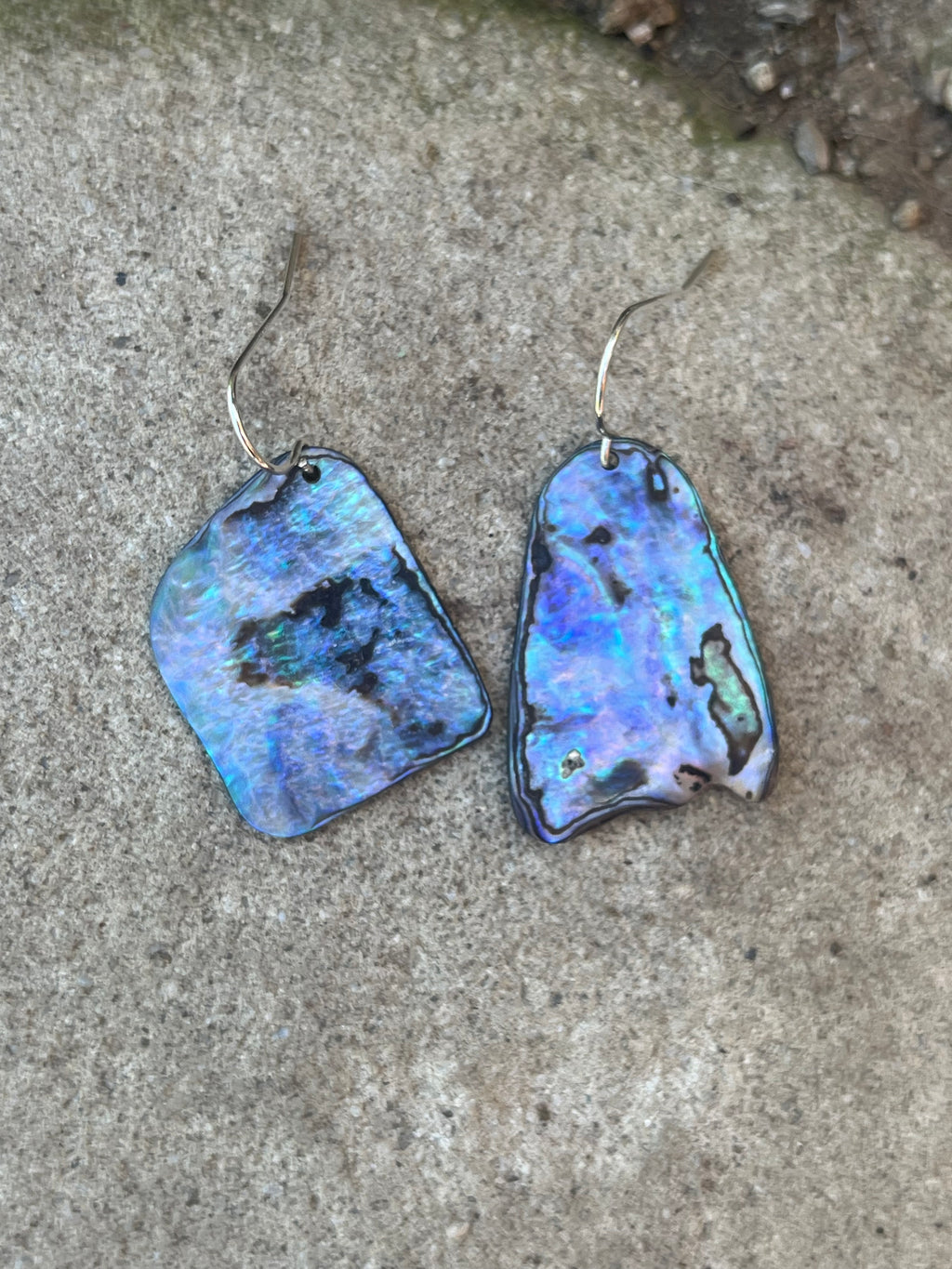 abalone chip earrings