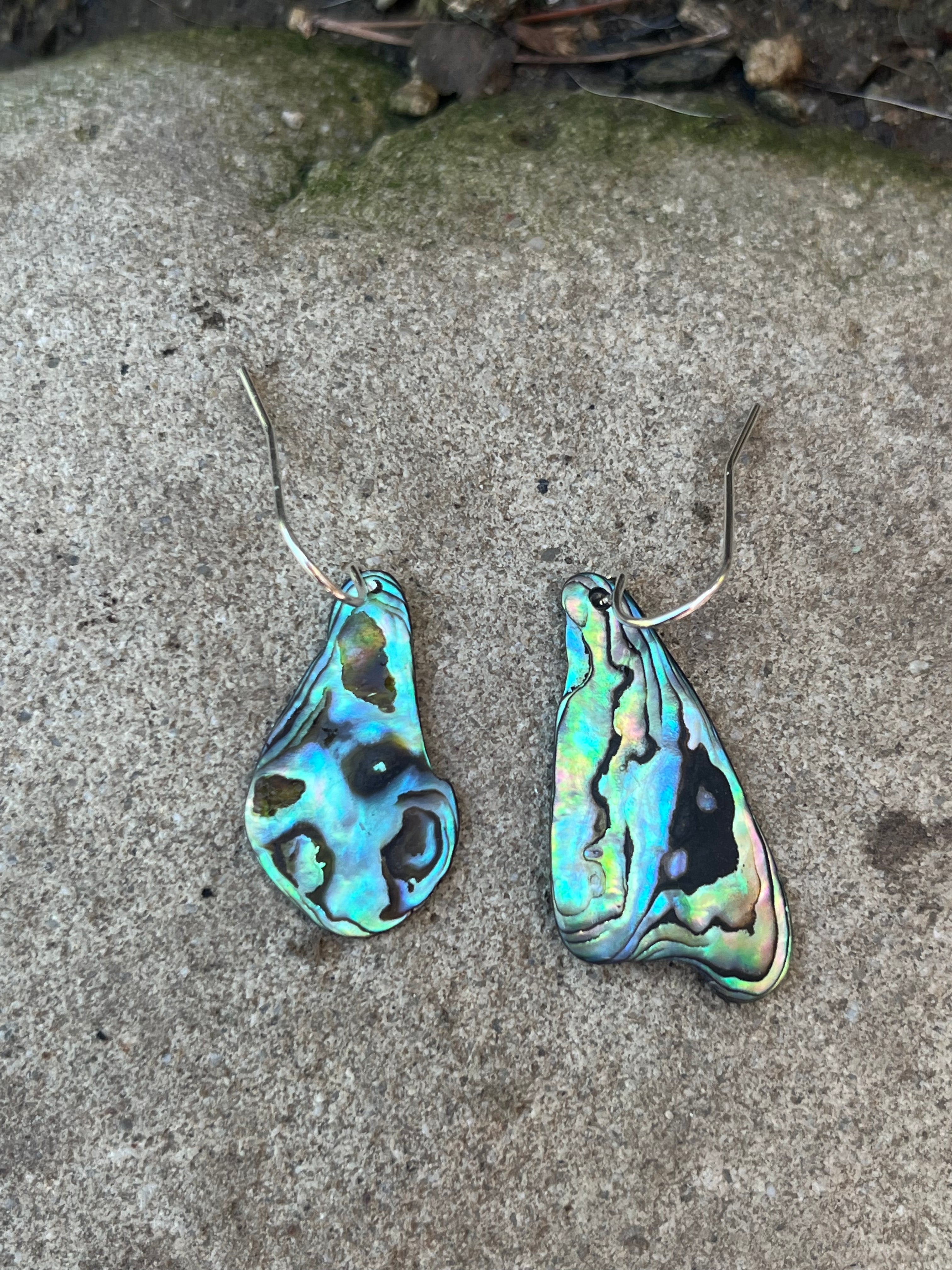abalone chip earrings