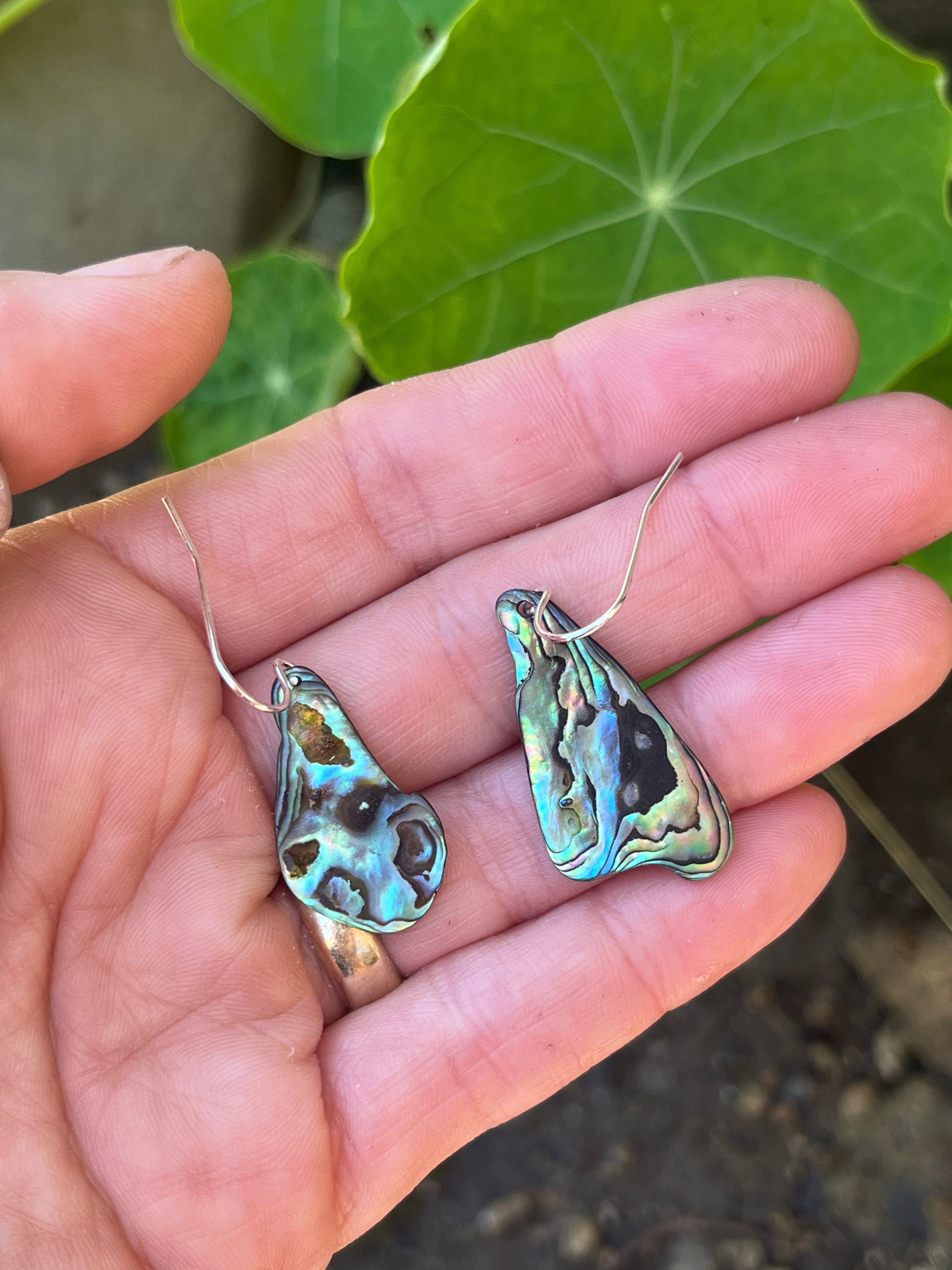 abalone chip earrings