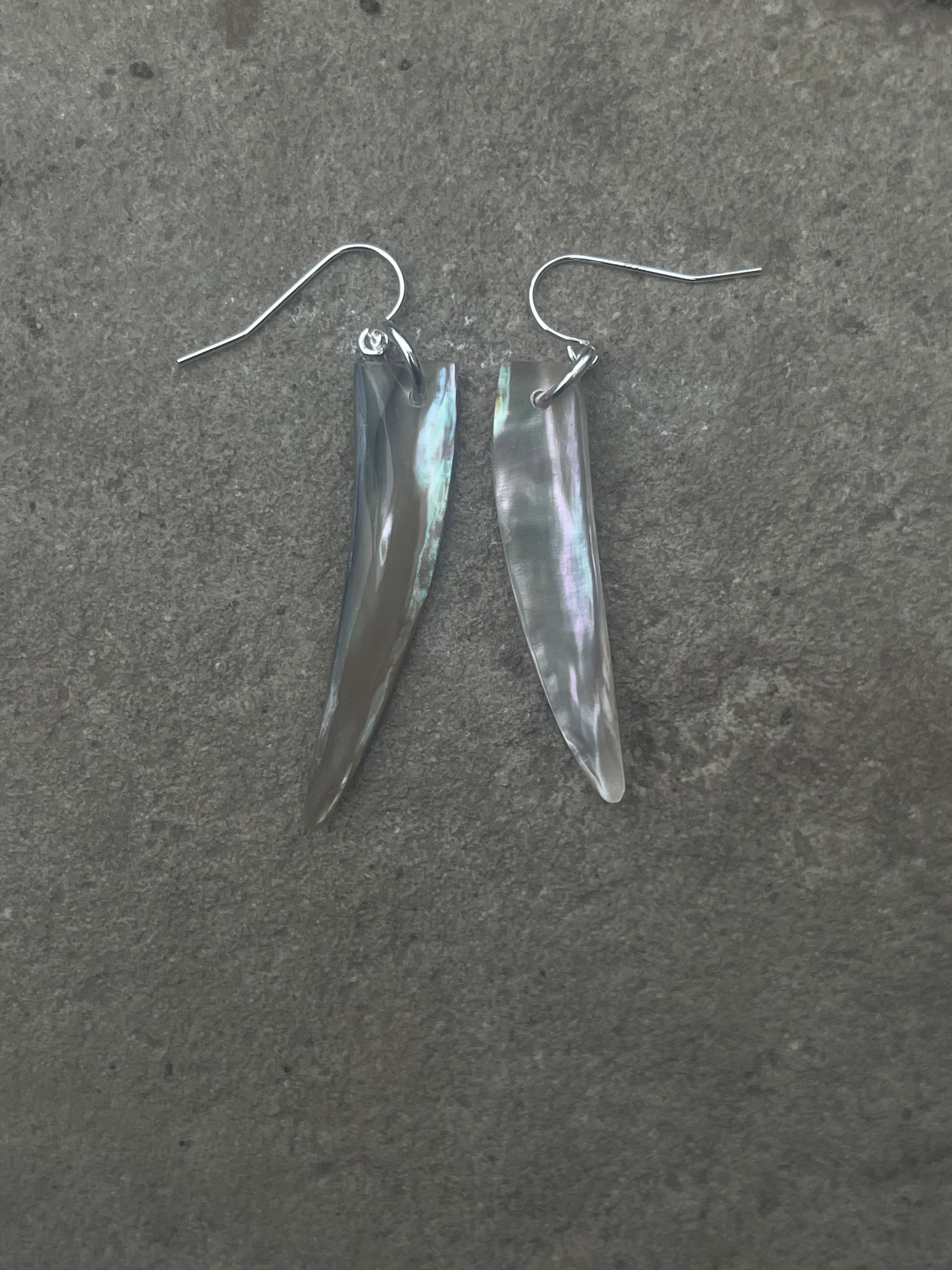 abalone tusk earring