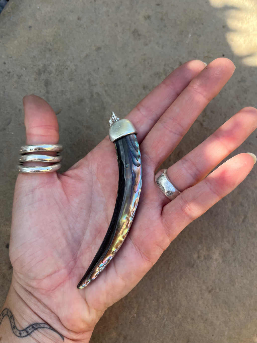 abalone tusk necklace