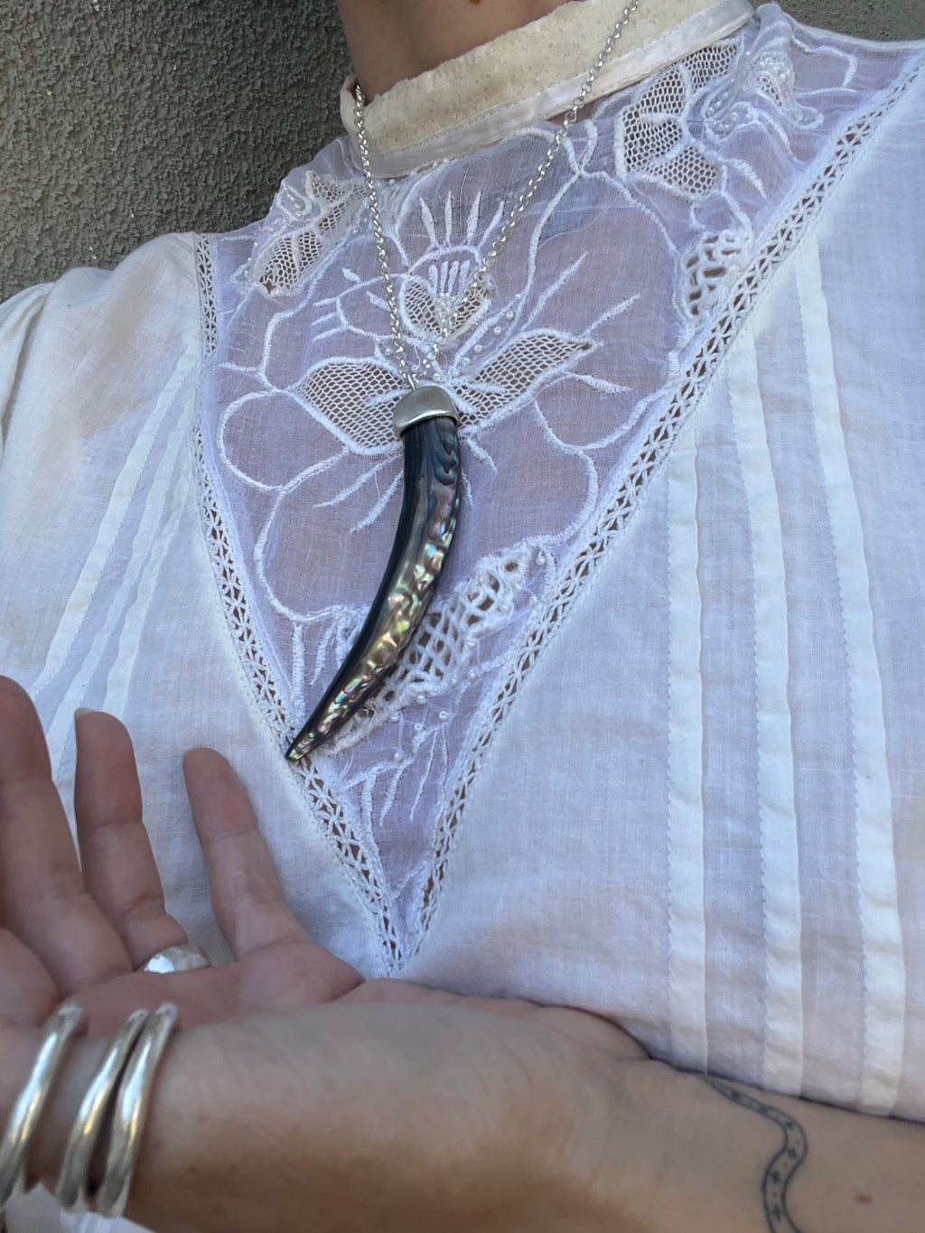 abalone tusk necklace
