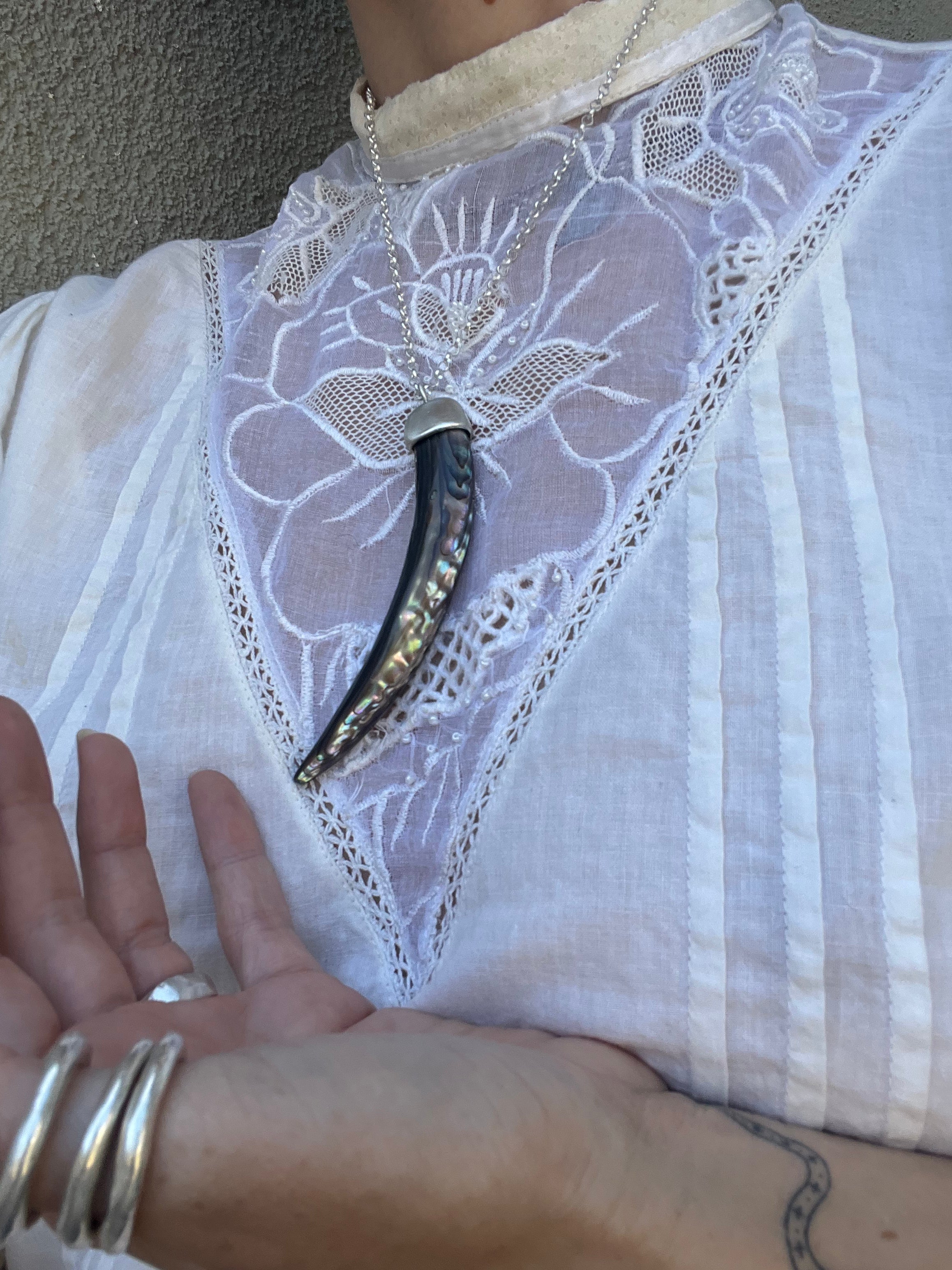 abalone tusk necklace