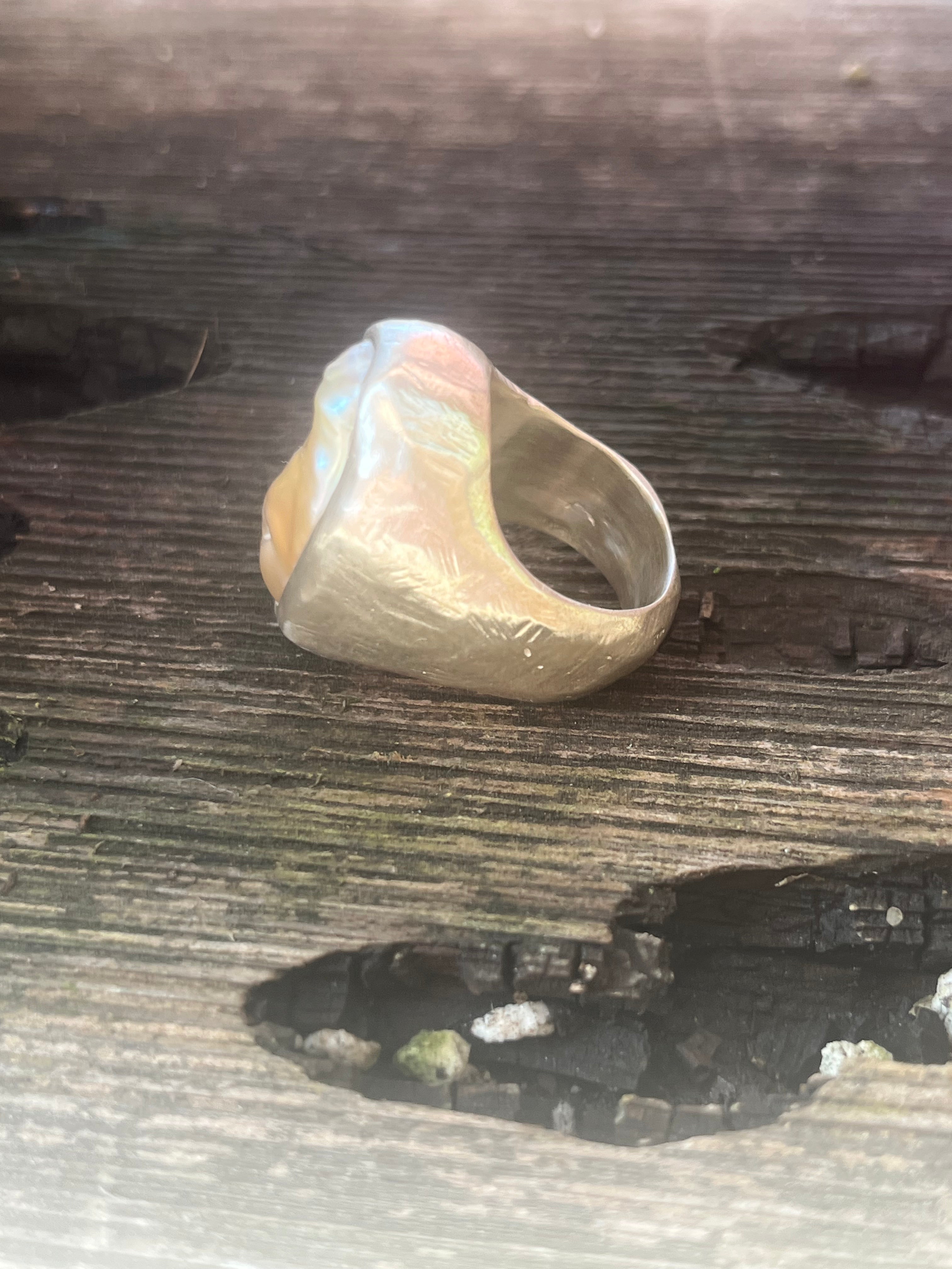 organic pearl ring