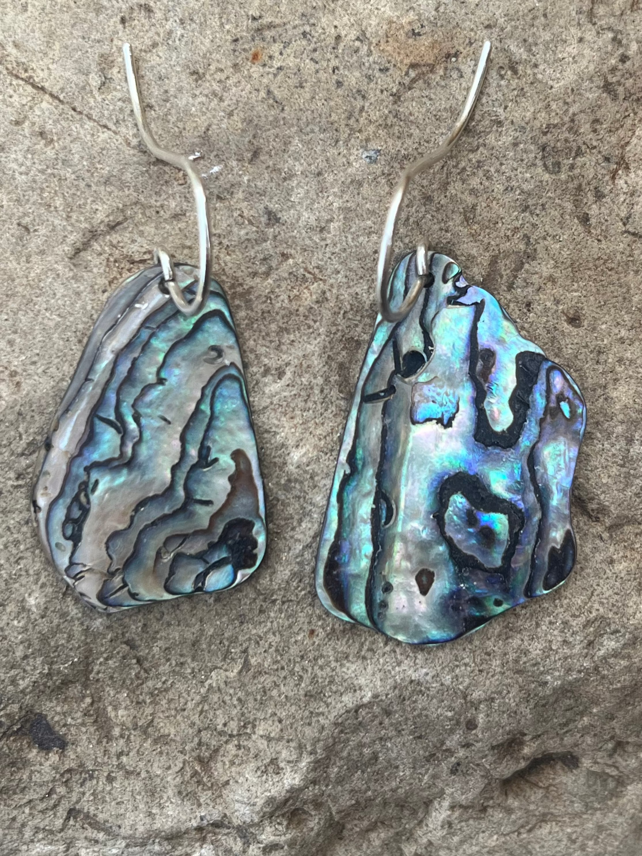 abalone chip earrings